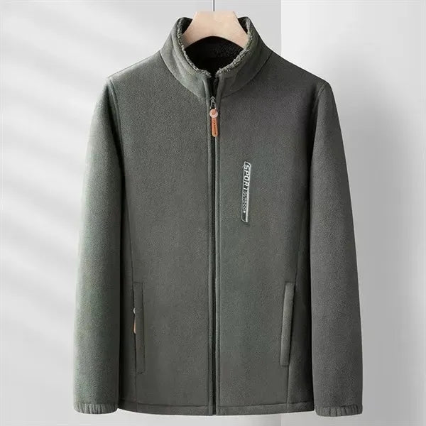 Outdoor Men's Zipper Fleece Jacket with Pockets