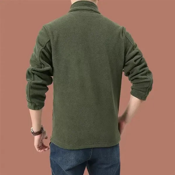 Outdoor Men's Zipper Fleece Jacket with Pockets
