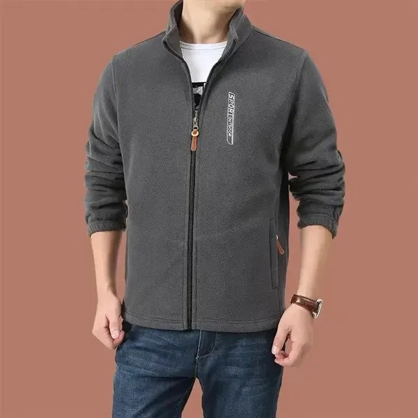 Outdoor Men's Zipper Fleece Jacket with Pockets