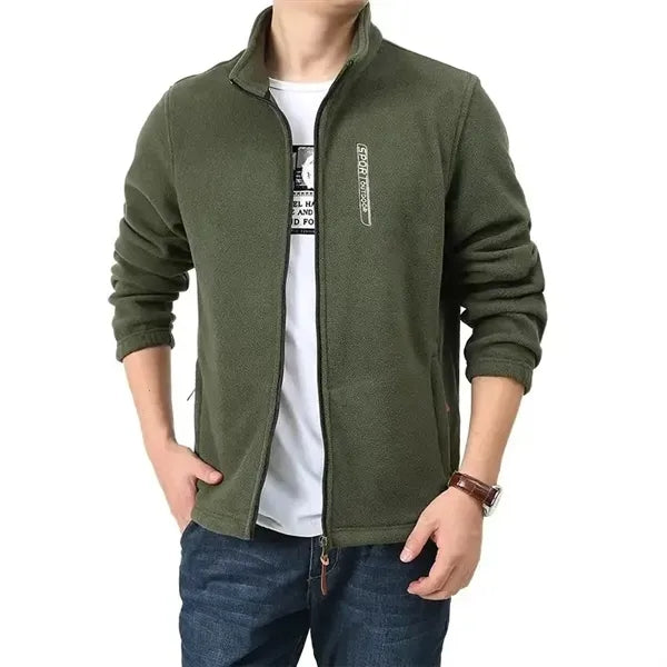 Outdoor Men's Zipper Fleece Jacket with Pockets