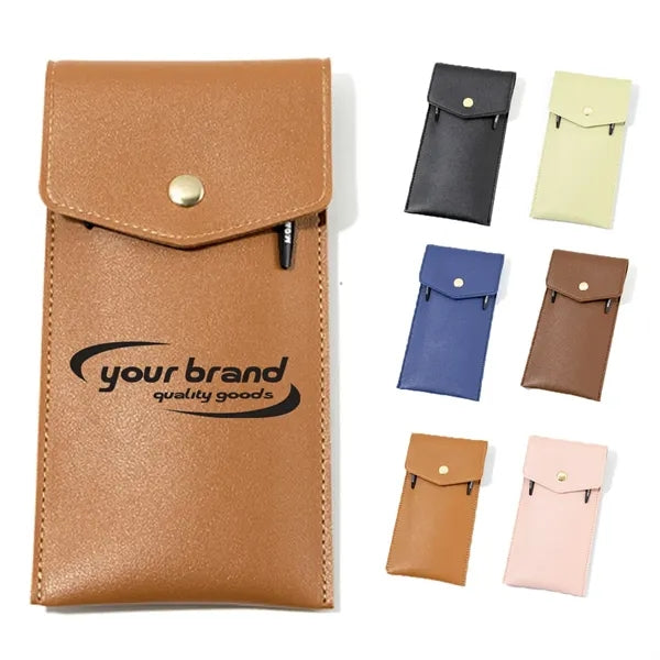 Customizable Pen Case Holder PU Leather Pouch