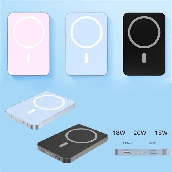 Ultra Slim Magsafe Wireless Portable Charger 5000mAh Travel