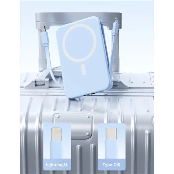 3In1 Power Bank 10000mAh Built in Cables PD 22.5W Charger