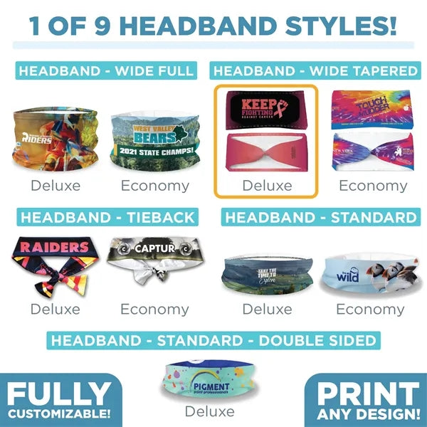 Headband Wide Tapered- Deluxe