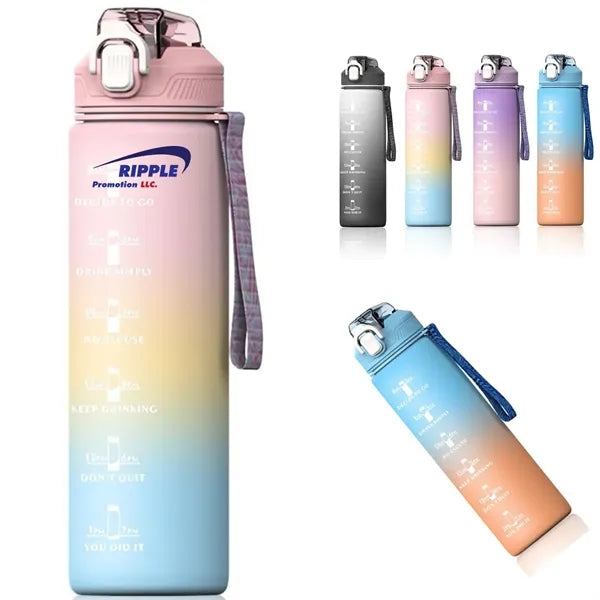 33 oz. Motivational Water Bottle for Fitness and Exercise