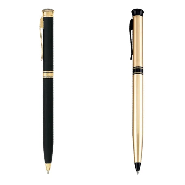 Epoxy Gold Trim Ballpoint Pen