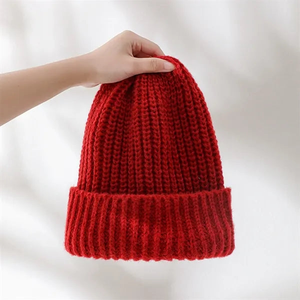 Winter Rib Knitted Beanie Skull Cap Snow Outdoor Gear Hat