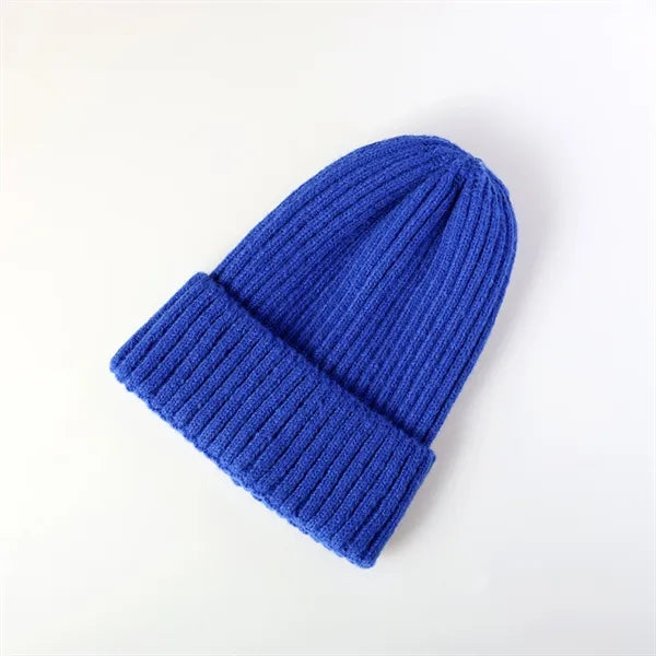 Winter Rib Knitted Beanie Skull Cap Snow Outdoor Gear Hat