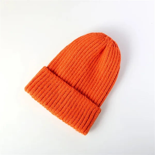 Winter Rib Knitted Beanie Skull Cap Snow Outdoor Gear Hat