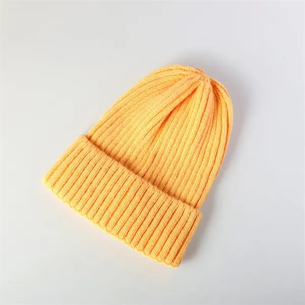 Winter Rib Knitted Beanie Skull Cap Snow Outdoor Gear Hat