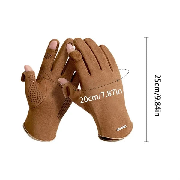 Outdoor Waterproof Warm Leather Touchscreen Activity Gloves