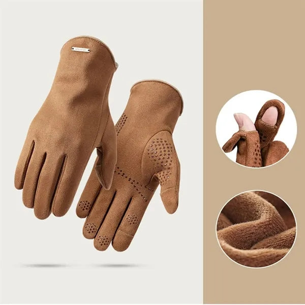 Outdoor Waterproof Warm Leather Touchscreen Activity Gloves