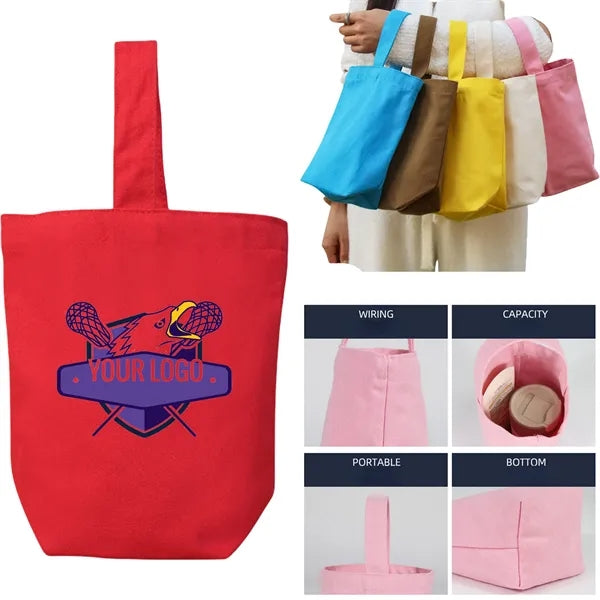 Mini Portable Canvas Tote Bag
