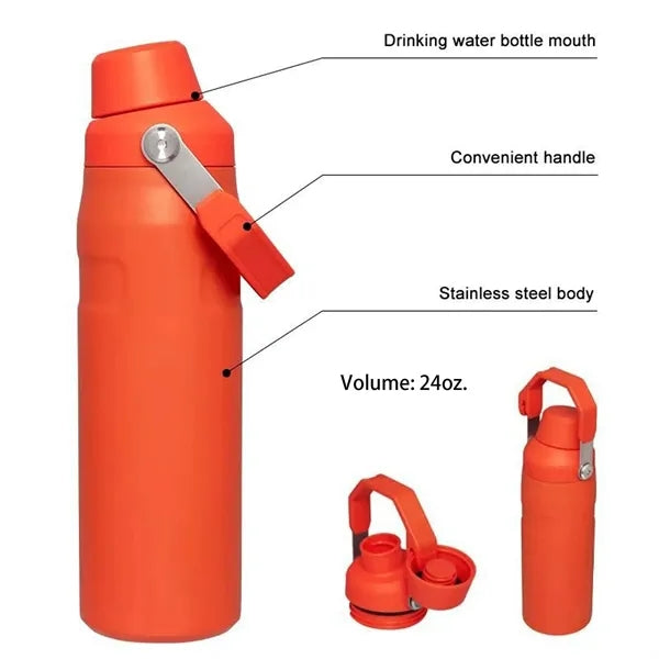 24oz Stainless Steel Sport Bottle With Handle
