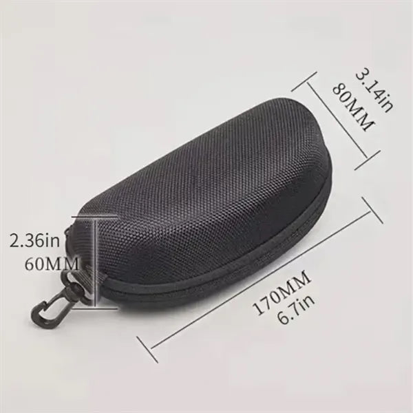 Portable Sun Glasses EVA Hard Case Travel Zipper Clip On