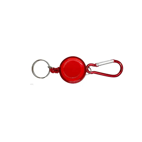 Stainless Steel Retractable Carabiner Recoil Chain Ring