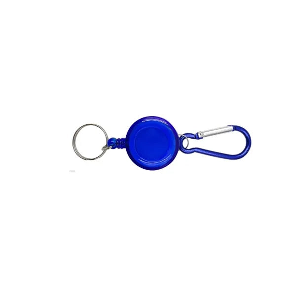 Stainless Steel Retractable Carabiner Recoil Chain Ring