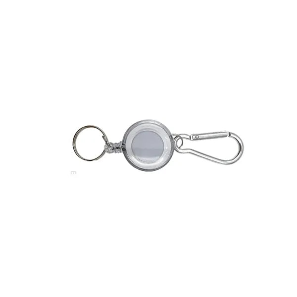 Stainless Steel Retractable Carabiner Recoil Chain Ring