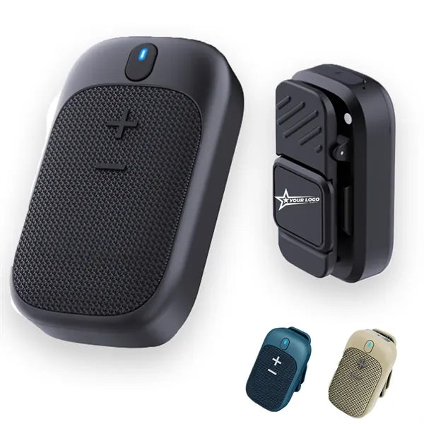 Wireless Clip-On Bluetooth Speaker Built-In Microphone