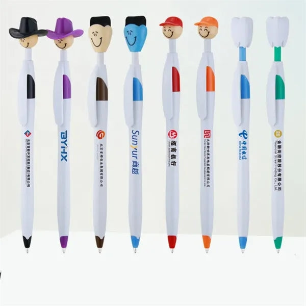 5 design Dart topper safty cap ballpoint pen