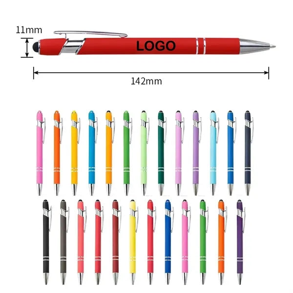 Soft Touch Rubberized Metal Ballpoint Pen