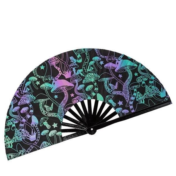 Bamboo Frame Fabric Fan With Sound