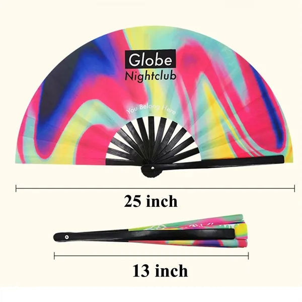 Bamboo Frame Fabric Fan With Sound