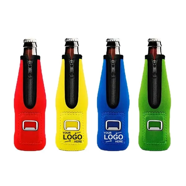Cooler With Zipper And Bottle Opener
