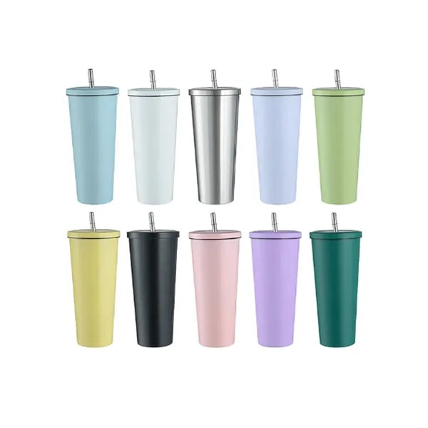 25oz Stainless Steel Straw Vacuum Tumbler For Wine Coffee