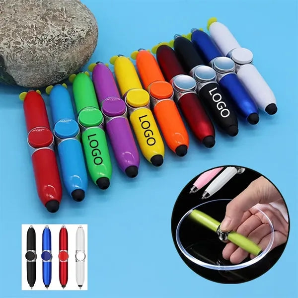 3-in-1 Multifunctional Fidget Spinner Stylus Pen w/LED Light
