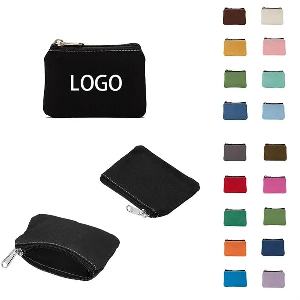 Cotton Canvas Small Coin Pouch