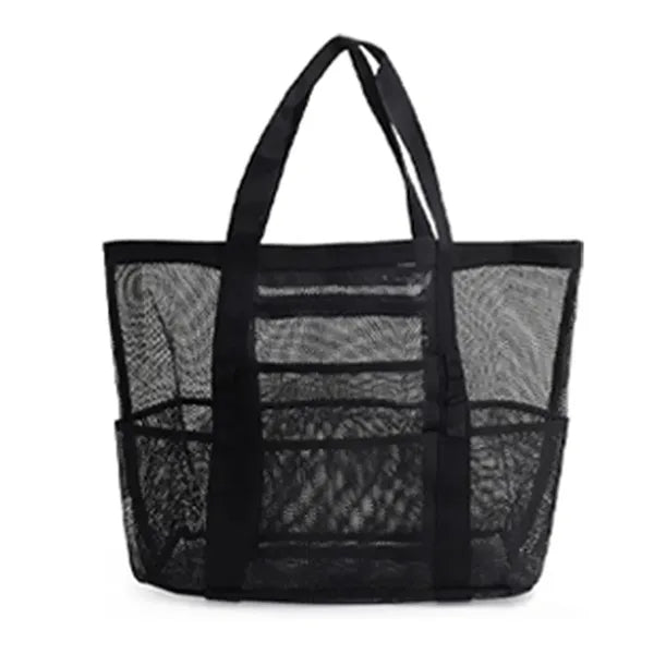 Durable Nylon Beach Bag Hand-Held Mesh Duffel Travel Tote