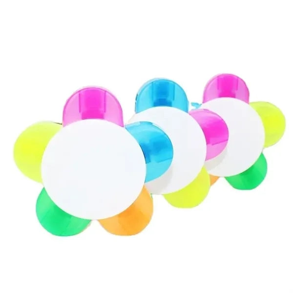 5 Color Flower Shape Highlighter Pens