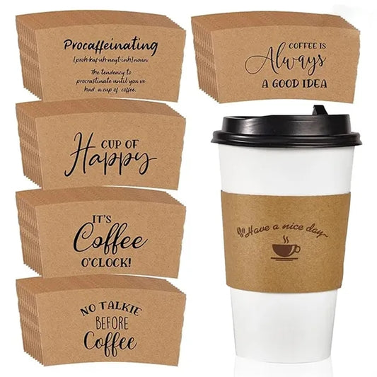 Kraft Paper Coffee Cup Sleeves