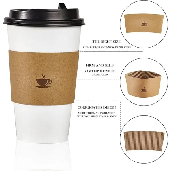 Kraft Paper Coffee Cup Sleeves