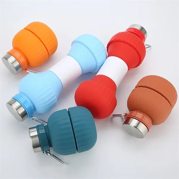 21oz Collapsible Water Bottle Foldable Cup With Carabiner