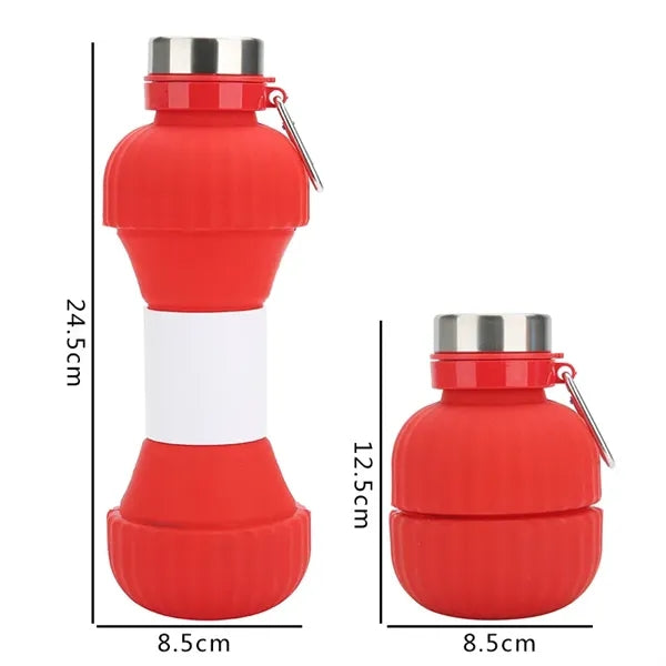 21oz Collapsible Water Bottle Foldable Cup With Carabiner