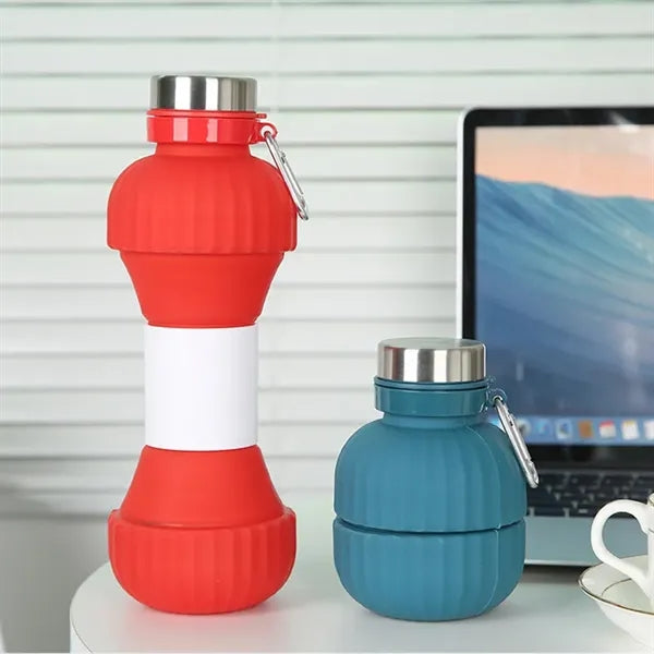 21oz Collapsible Water Bottle Foldable Cup With Carabiner
