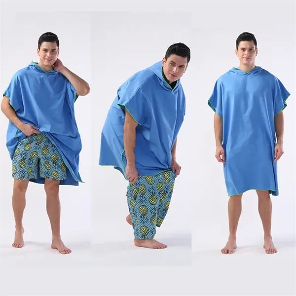 Microfiber Beach Wearable Bath Towel Quick-Drying Cape