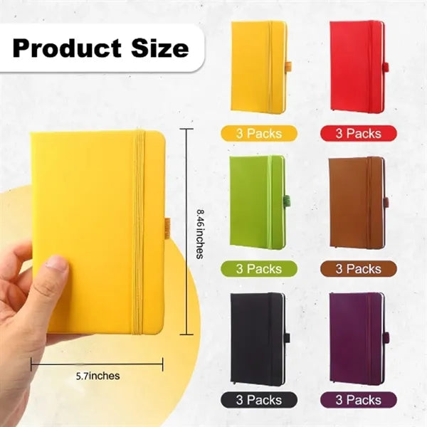 A5 Retro Faux Leather Cover Simple Notepad