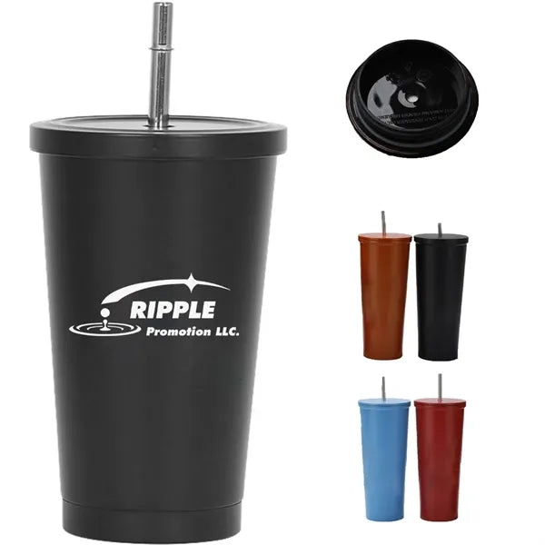 26 oz. Stainless Steel Insulated Mug With Lid And Straw