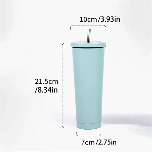 26 oz. Stainless Steel Insulated Mug With Lid And Straw