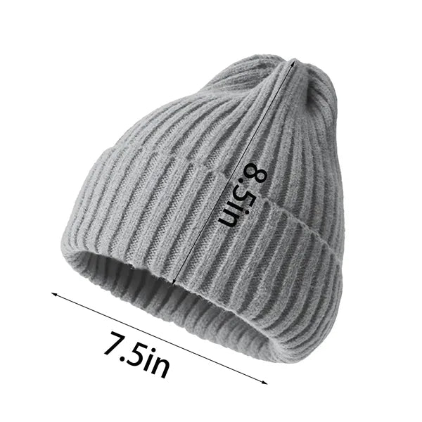 Children's Knitted Rib Beanie Winter Skull Cap Gifts