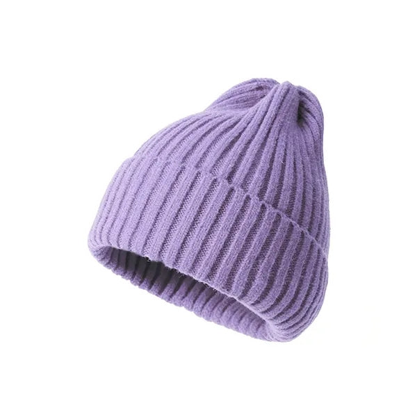 Children's Knitted Rib Beanie Winter Skull Cap Gifts