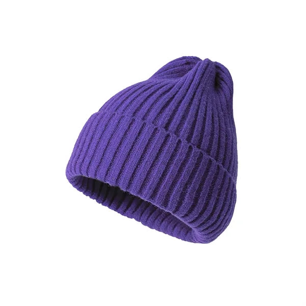 Children's Knitted Rib Beanie Winter Skull Cap Gifts