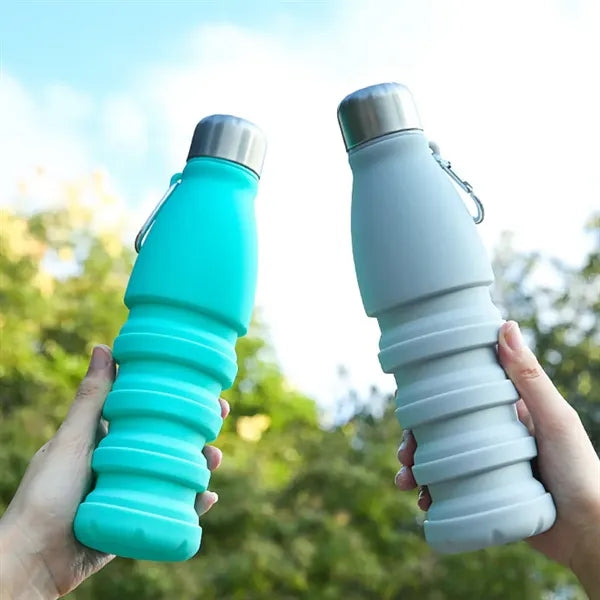 18oz Collapsible Retractable Portable Sports Water Bottle