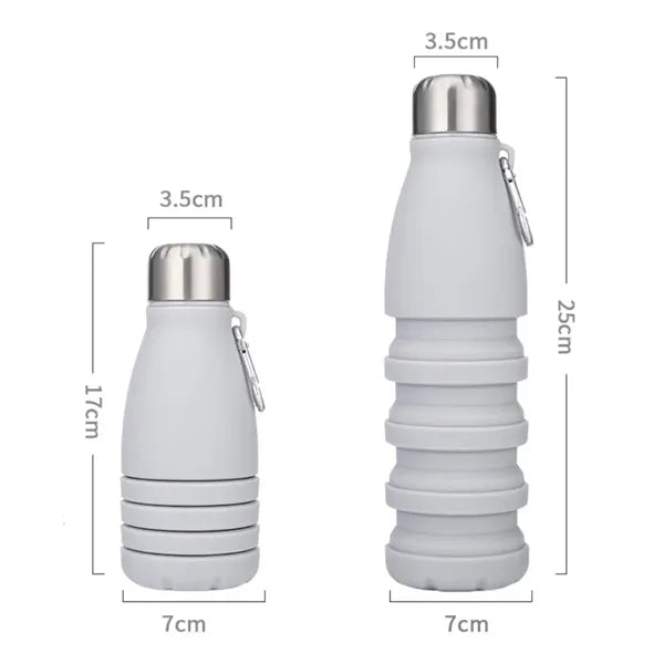 18oz Collapsible Retractable Portable Sports Water Bottle