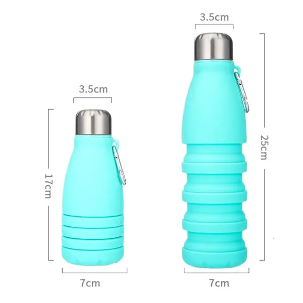 18oz Collapsible Retractable Portable Sports Water Bottle