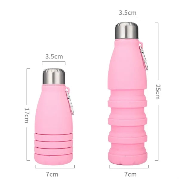 18oz Collapsible Retractable Portable Sports Water Bottle