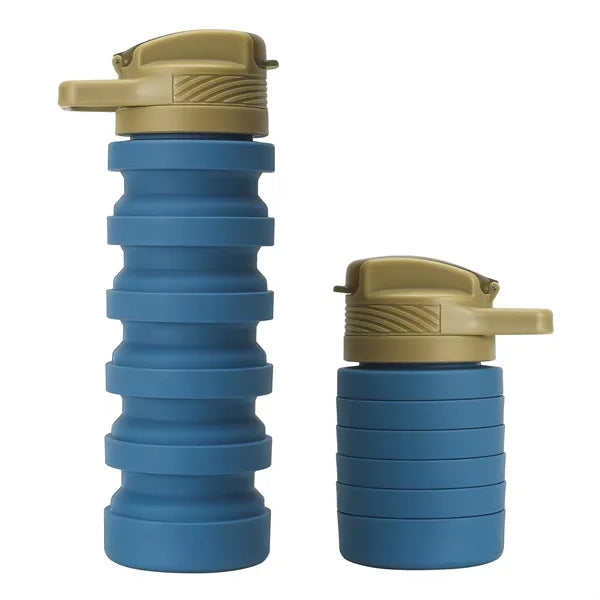 Silicone Foldable Water Bottle Cup with Straw